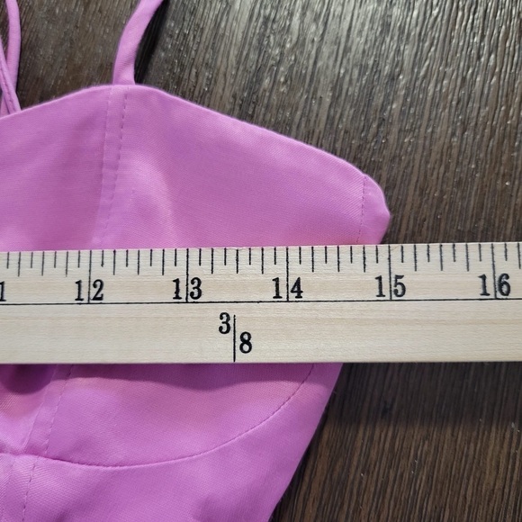 NWT ZARA  SATIN-EFFECT STRAPPY BODYSUIT Pink Size Small Ref 4661/480 - Picture 13 of 14